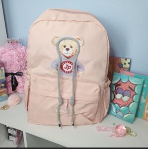 Pink Hoodie Bear Backpack NWOT